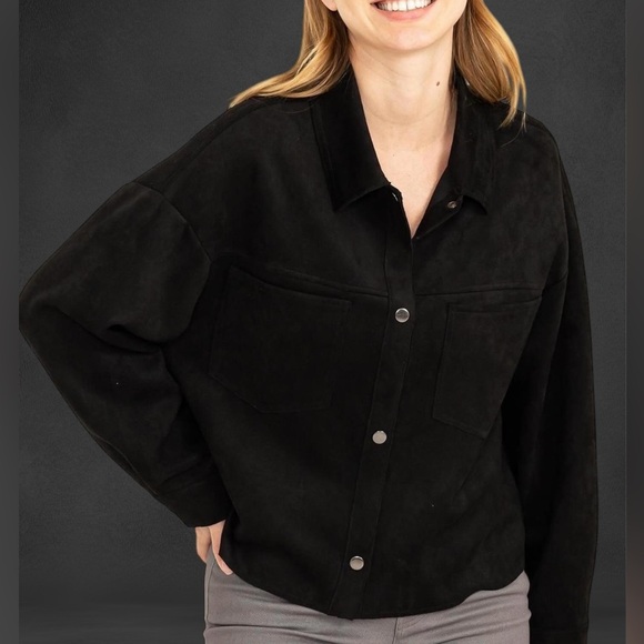 Black Suede Jacket NWT Size Small LAST ONE - Picture 1 of 7